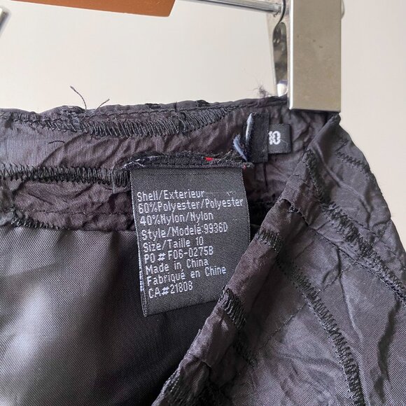 ❄️ Y2K Vintage Black Ruffled Asymmetrical Textured High Low Skirt - Picture 6 of 6